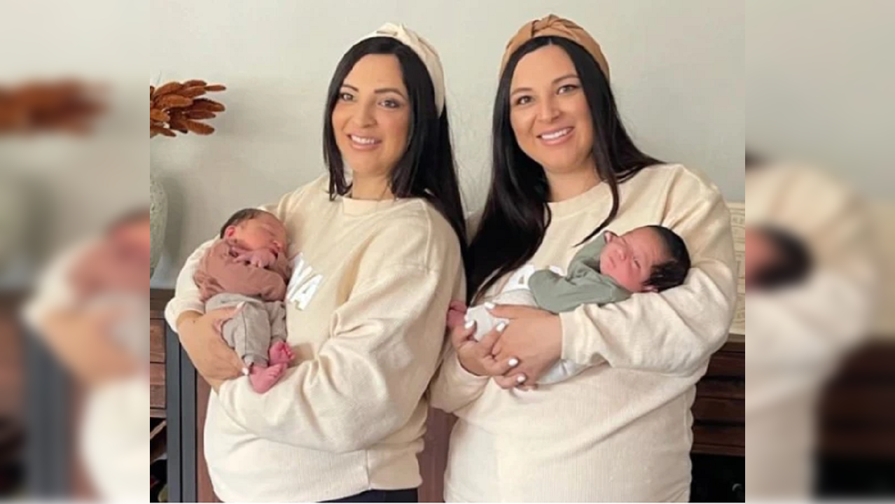 Identical twins give birth to sons on the same day