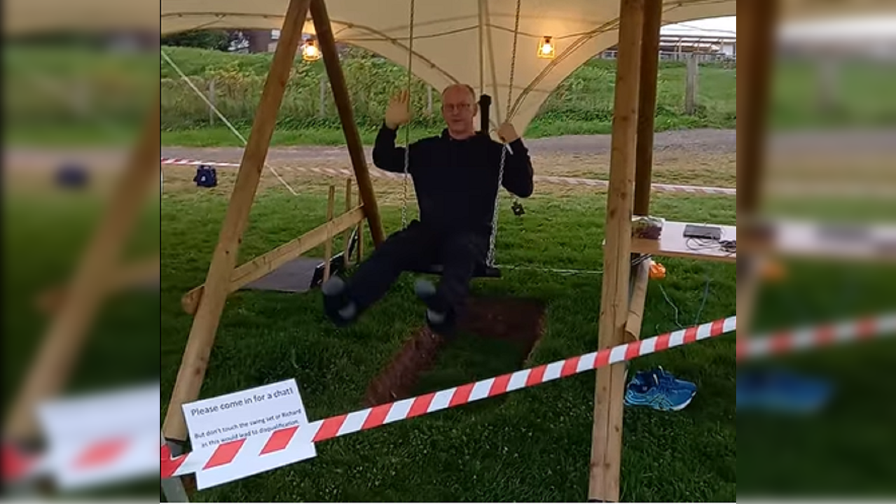 Man spends 36 hours on a swing to set new world record