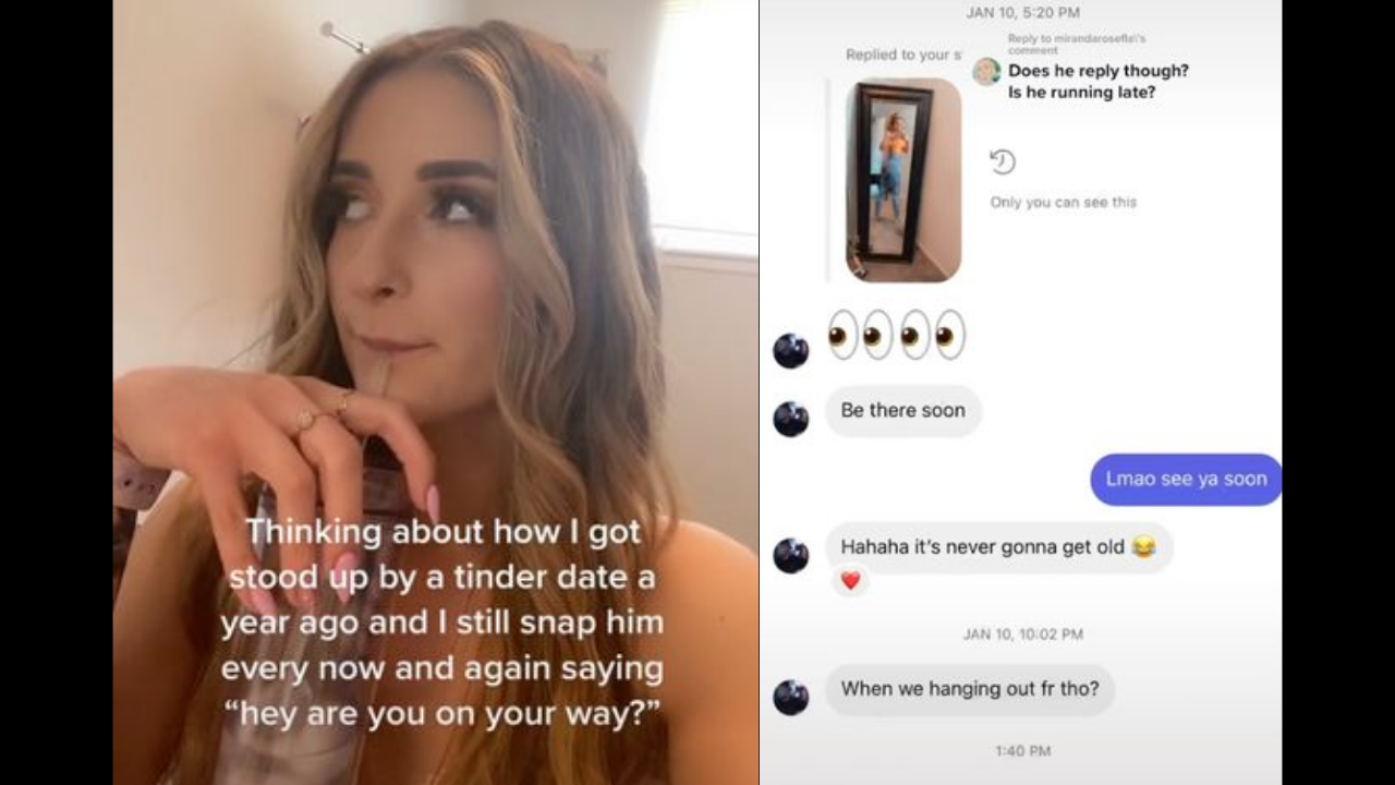 Woman repeatedly texts Tinder date who failed to meet her