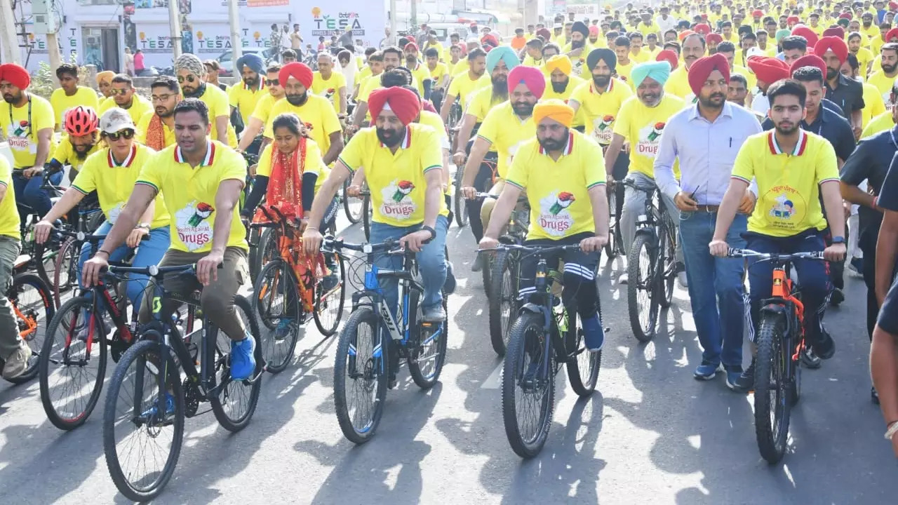 bhagwant mann bicycle rally