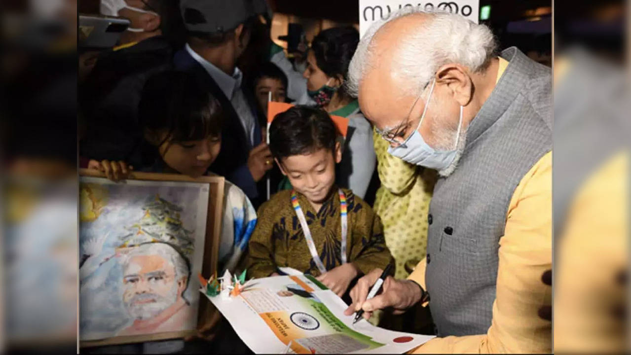 ​PM Modi interacts with kids in Tokyo