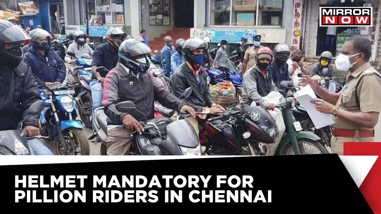 Chennai Police Enforces Helmet Rule For Pillion Riders From Today