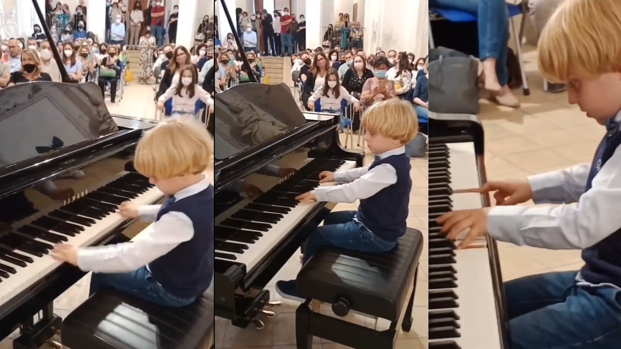 Viral video: 5-year-old Italian boy plays Mozart on the piano, wows people