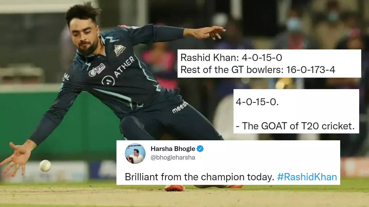 Twitter reacts as Rashid Khan ends spell without conceding single boundary vs RR