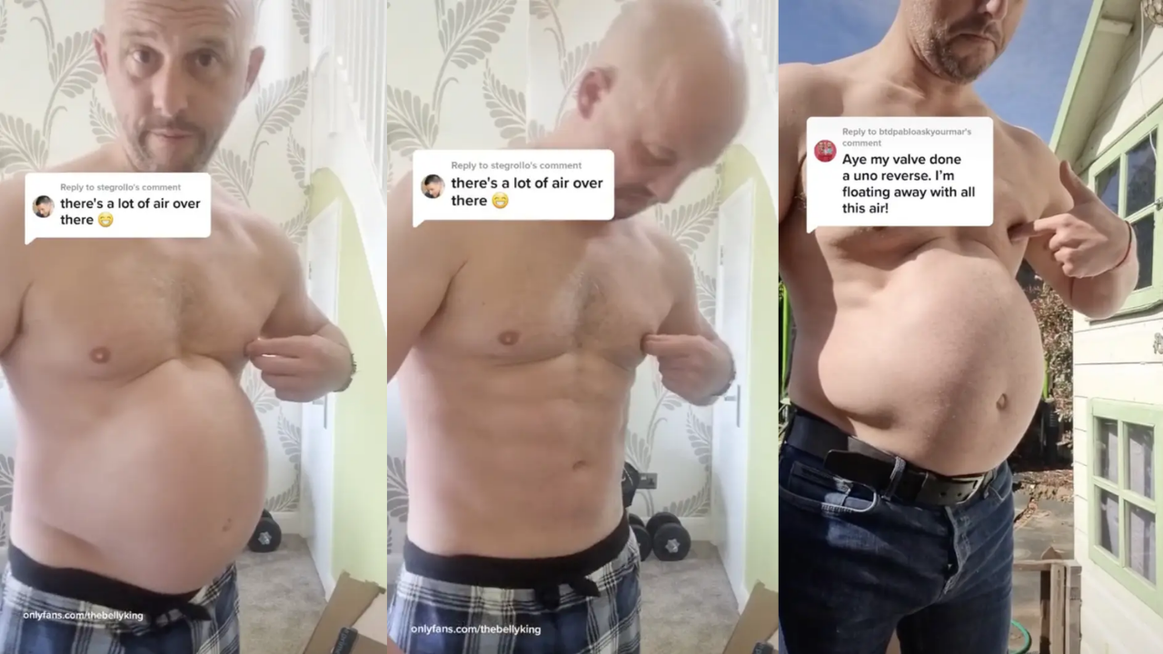 Viral video: Man deflates belly into six packs and then inflates it back -  netizens have questions | Viral News, Times Now