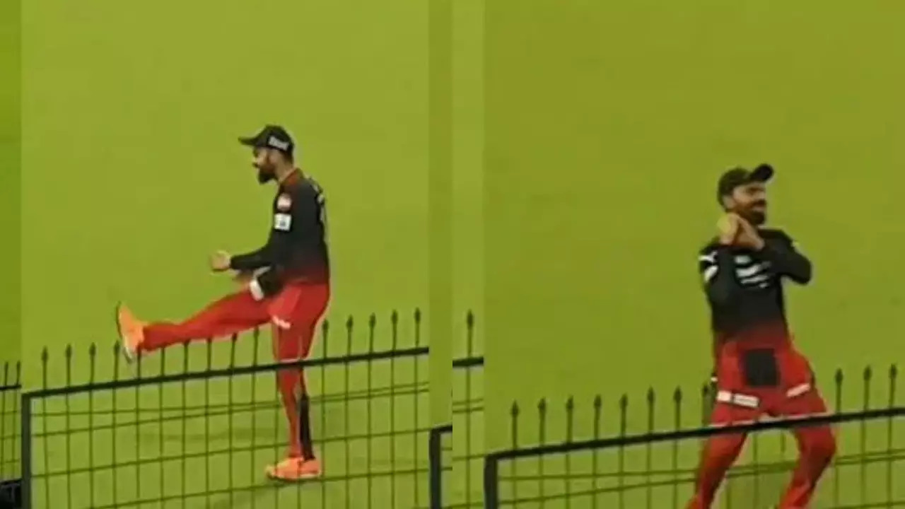 Virat Kohli laughing