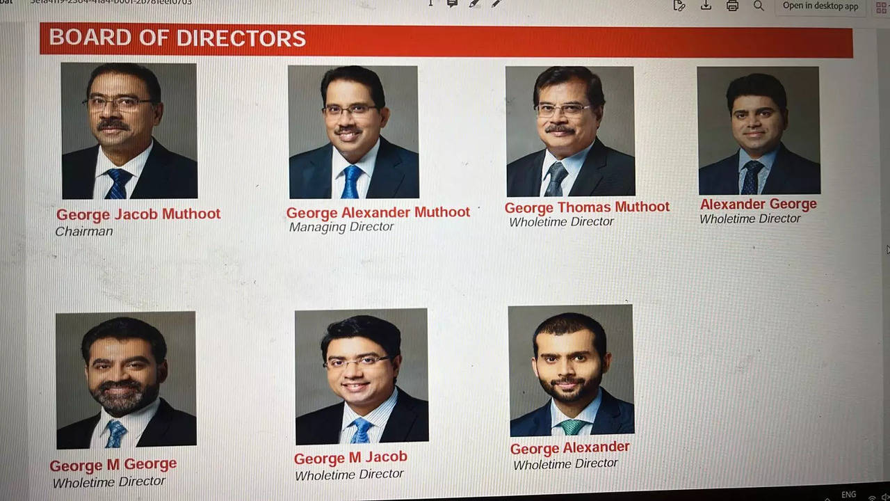 Photo of Muthoot Group 'board of directors' goes viral
