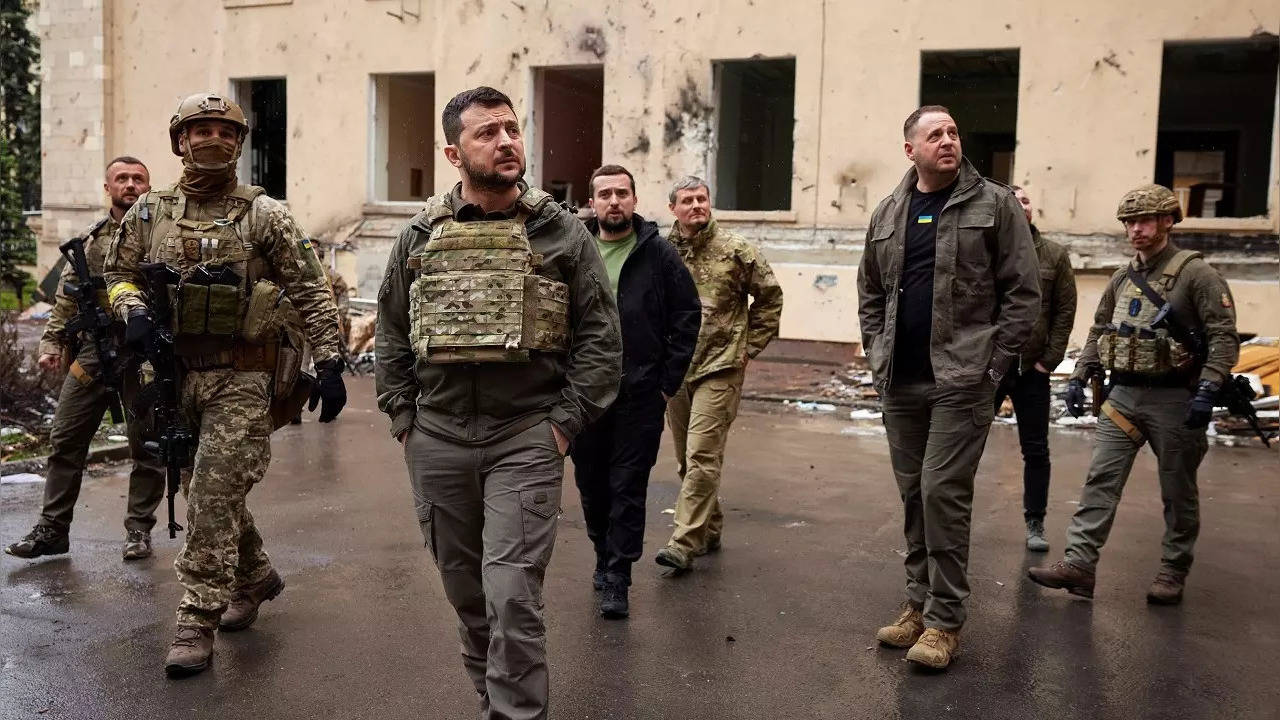 Ukrainian President Volodymyr Zelenskyy visits the war-hit Kharkiv region.