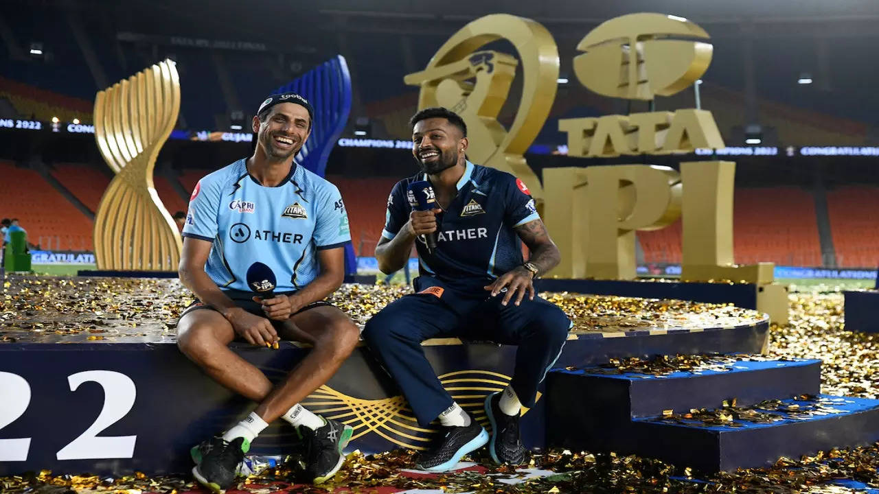 Hardik Pandya and Ashish Nehra had a freewheeling conversation after Gujarat Titans (GT) secured their maiden title