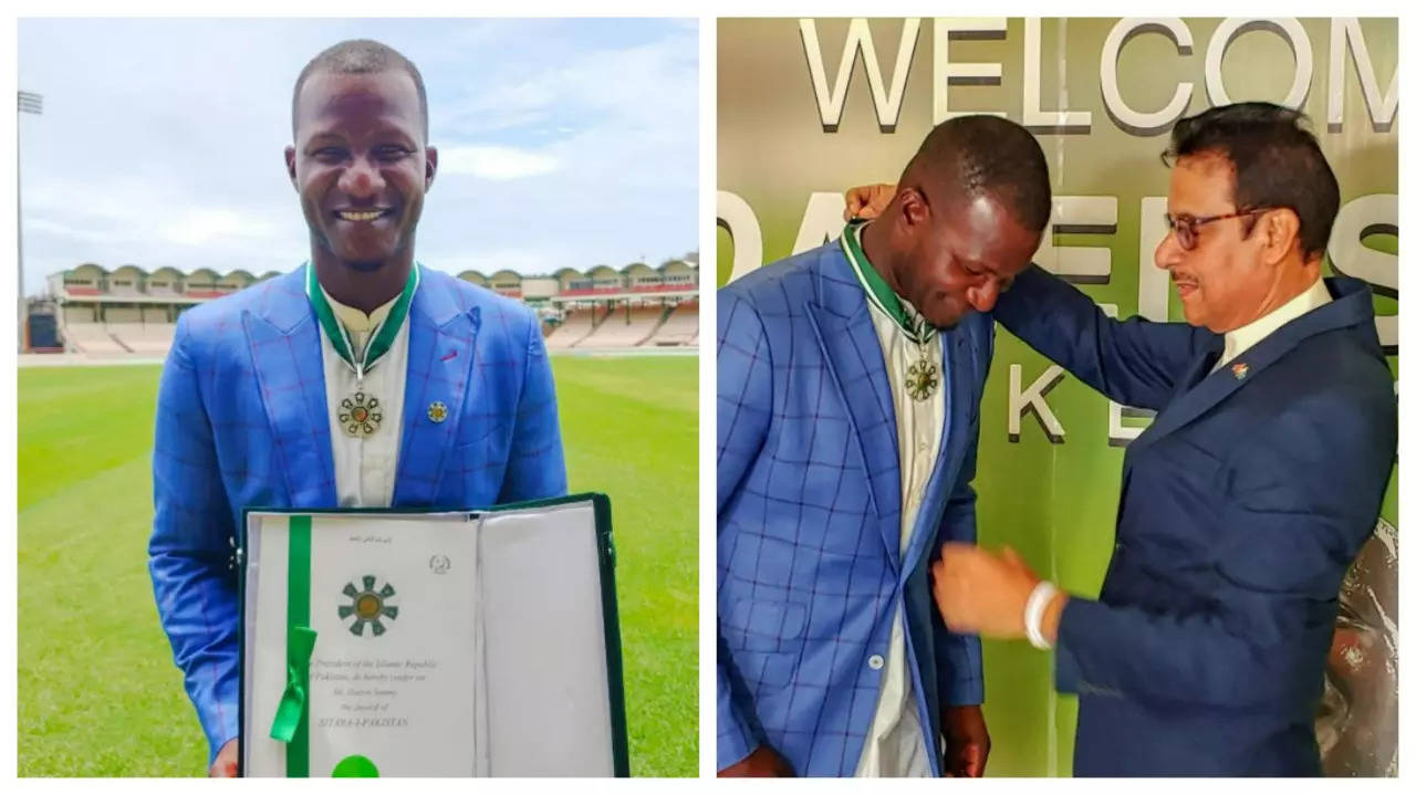 Former West Indies captain Daren Sammy recently received the civil award of 'Sitara-I-Pakistan'.