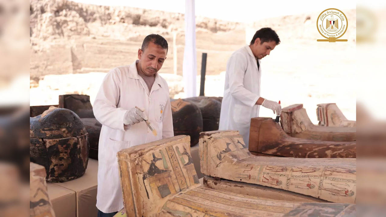 Egypt uncovers 2,500-year-old coffins