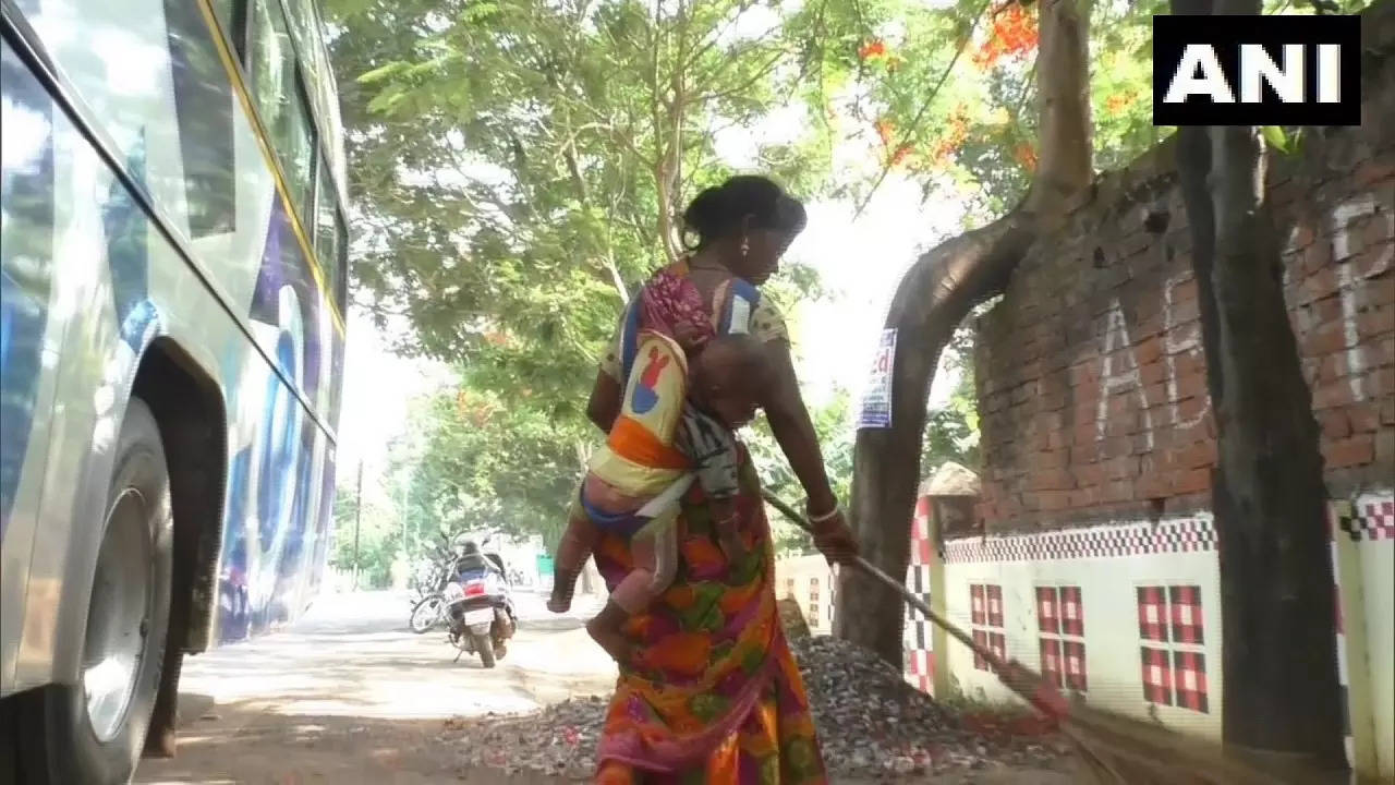 woman sweeper 