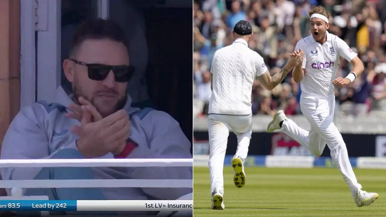 Brendon McCullum Stuart Broad ENG vs NZ