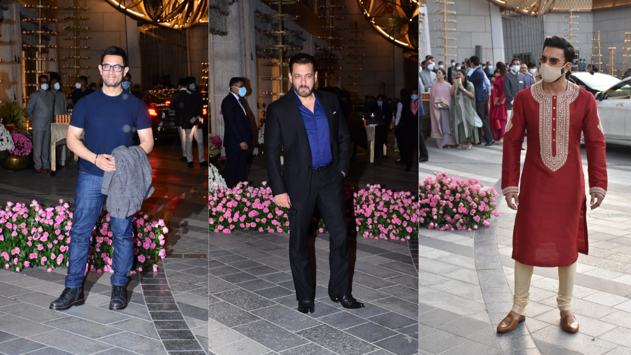 Aamir Khan, Salman Khan and Ranveer Singh spotted at Ambani event