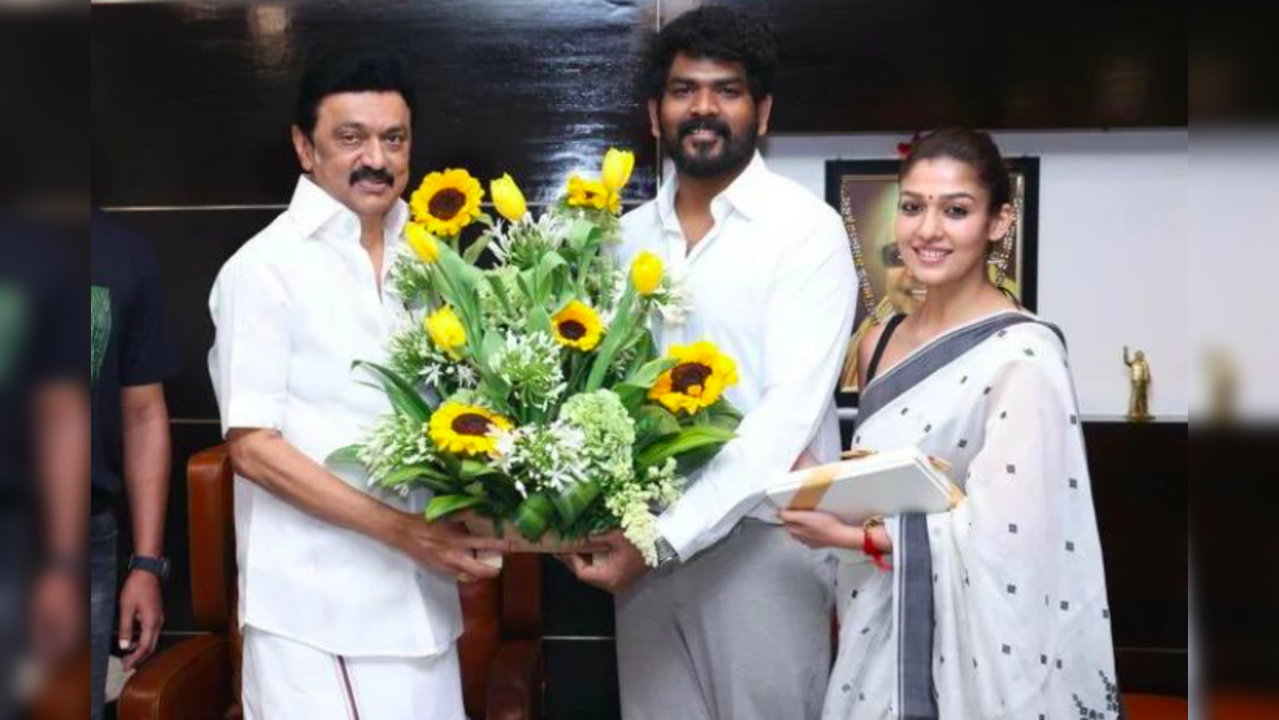 Nayantha and Vignesh with CM Stalin