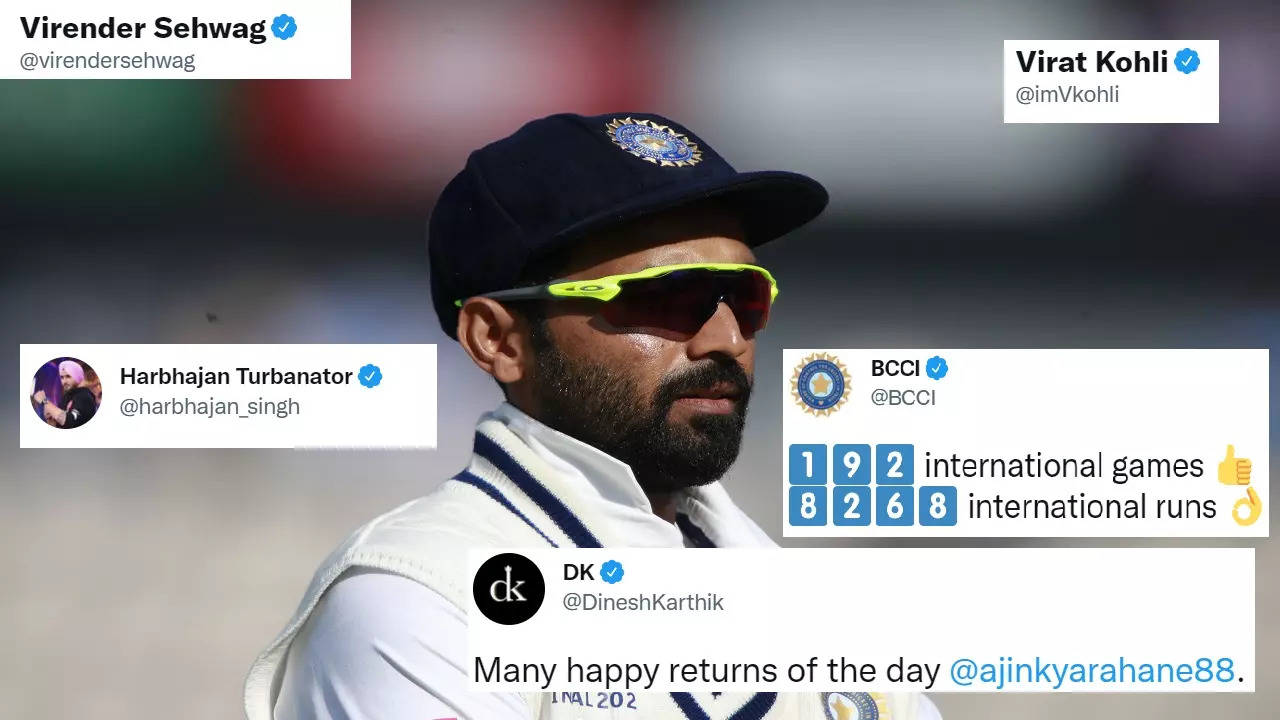 here's how the cricket fraternity wished former India vice-captain Rahane on his 34th birthday.