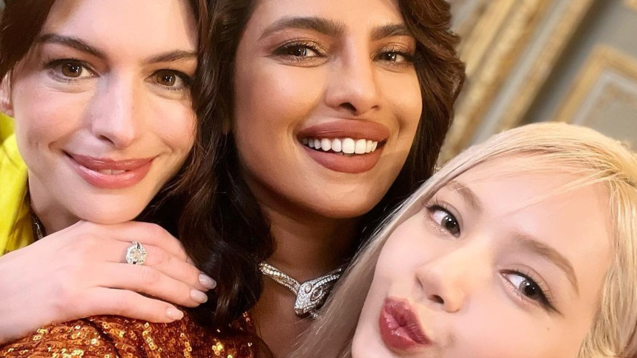 Priyanka Chopra with Anne Hathaway and Lisa