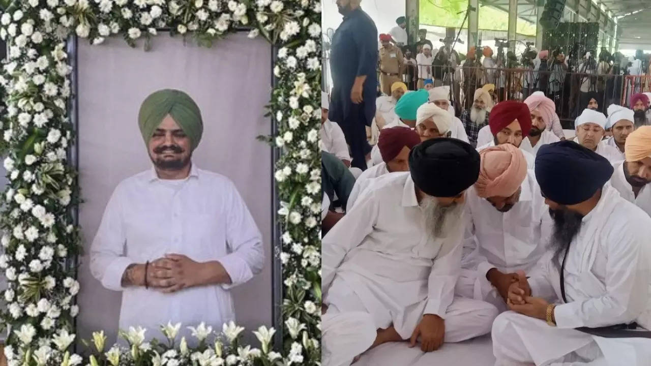 Sidhu Moose Wala's Antim Ardas: Thousands of emotional fans gather to pay final tribute to slain singer; see pics