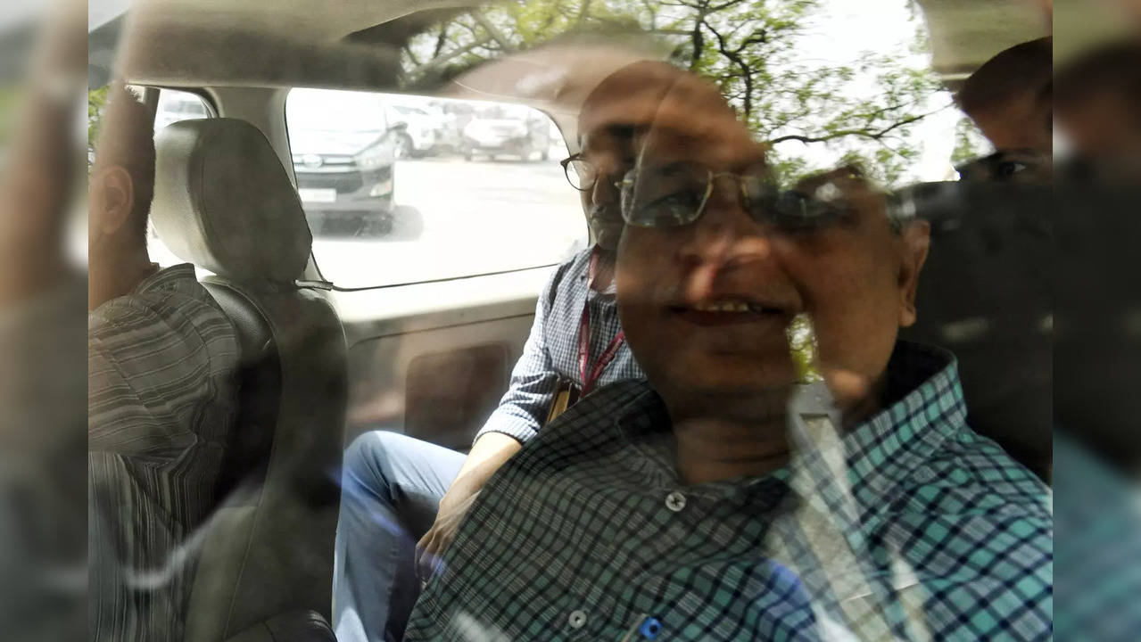 Delhi Health Minister Satyendar Jain being taken to the...