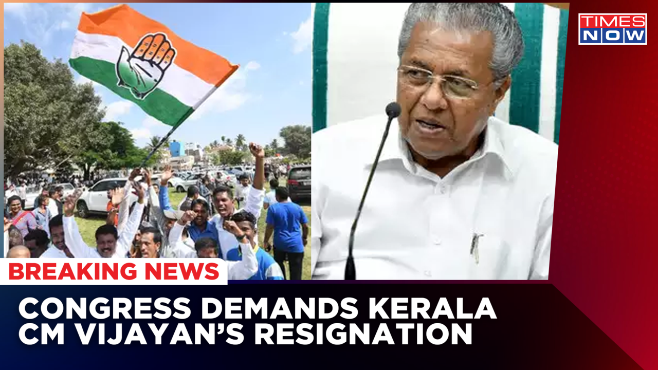 Gold Scam Case: Congress Protests Against Kerala CM Pinarayi Vijayan ...