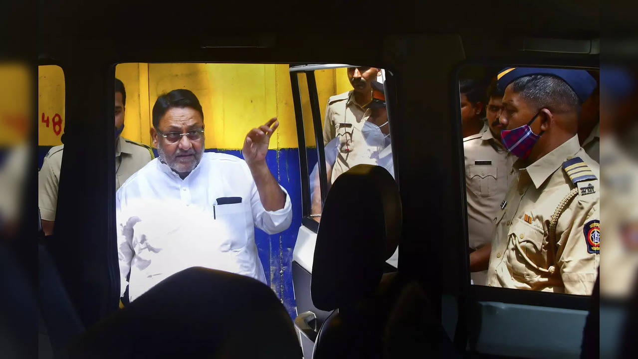 Mumbai: NCP leader and Maharashtra Minister Nawab Malik being taken to court fro...