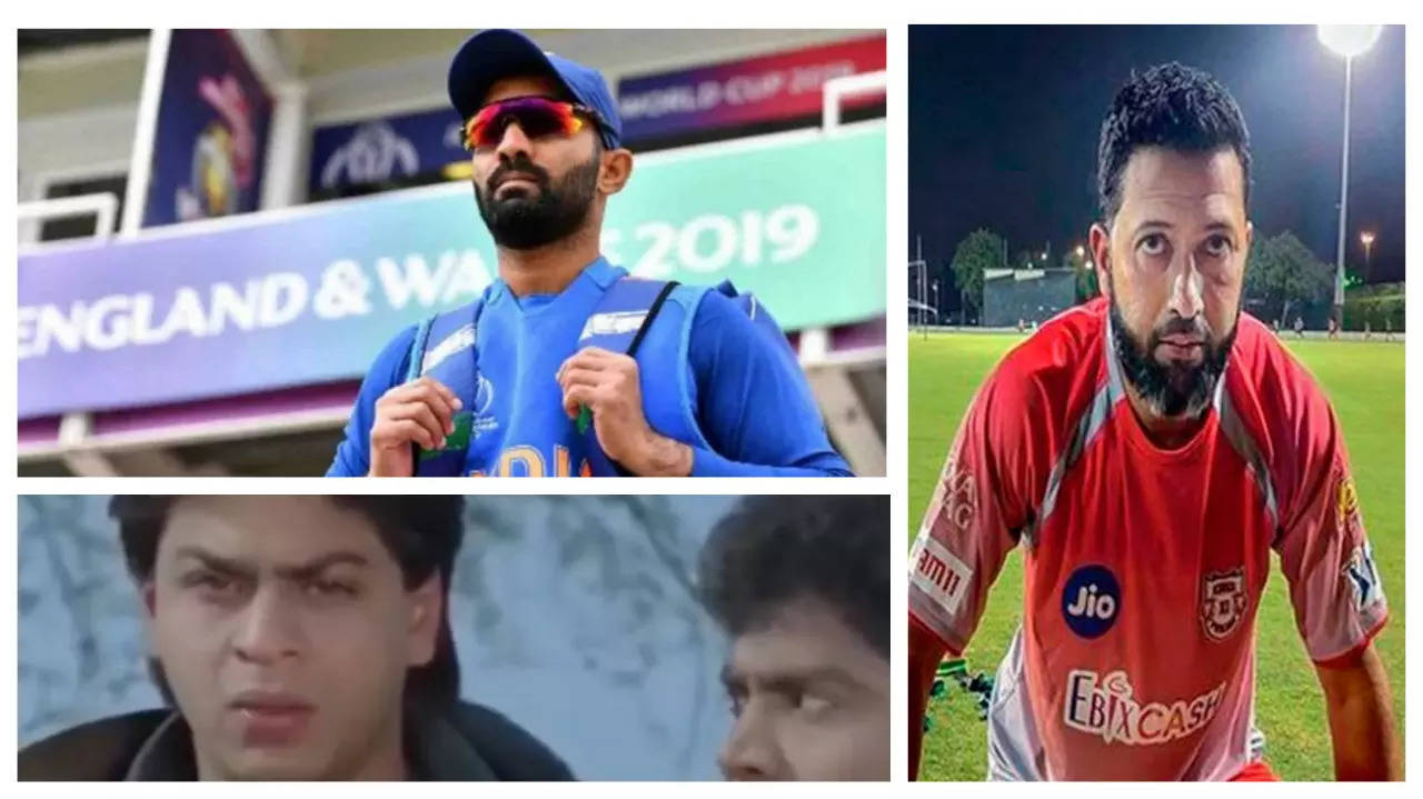 Wasim Jaffer shares hilarious meme from SRK's Karan Arjun movie to tease Dinesh Karthik's return