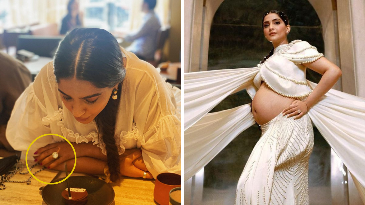 Newlywed Rhea Kapoor gives a glimpse of her engagement ring in first  picture after wedding with Karan Boolani; don't miss the sindoor!