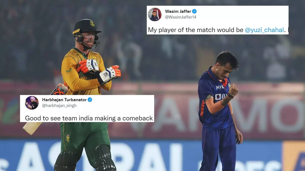 From Harbhajan Singh to Wasim Jaffer, here's how members of the cricket fraternity hailed spinner Chahal on Twitter.