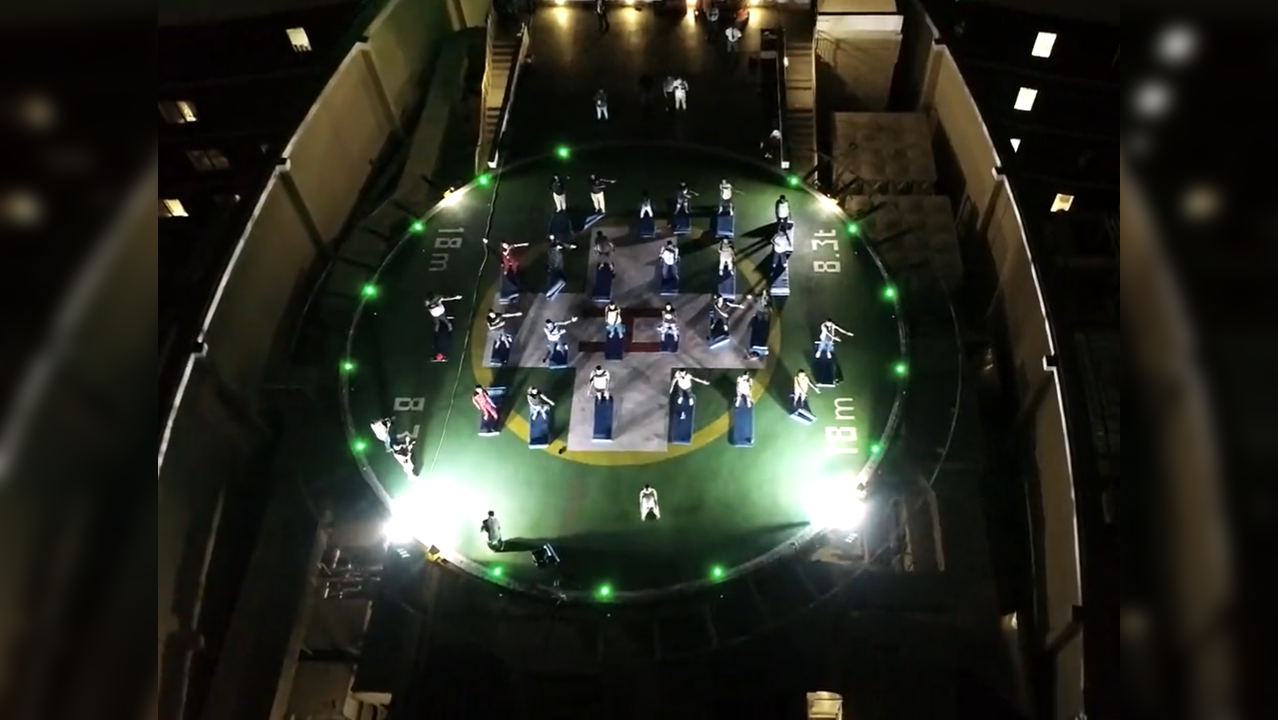 Helipad yoga session in Abu Dhabi