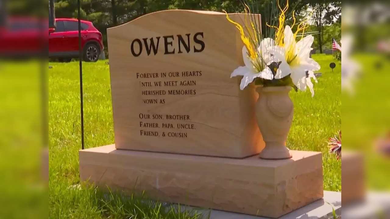 'F*** off': A hidden expletive on Steve Owens' headstone reads | Picture courtesy: Youtube/Inside Edition