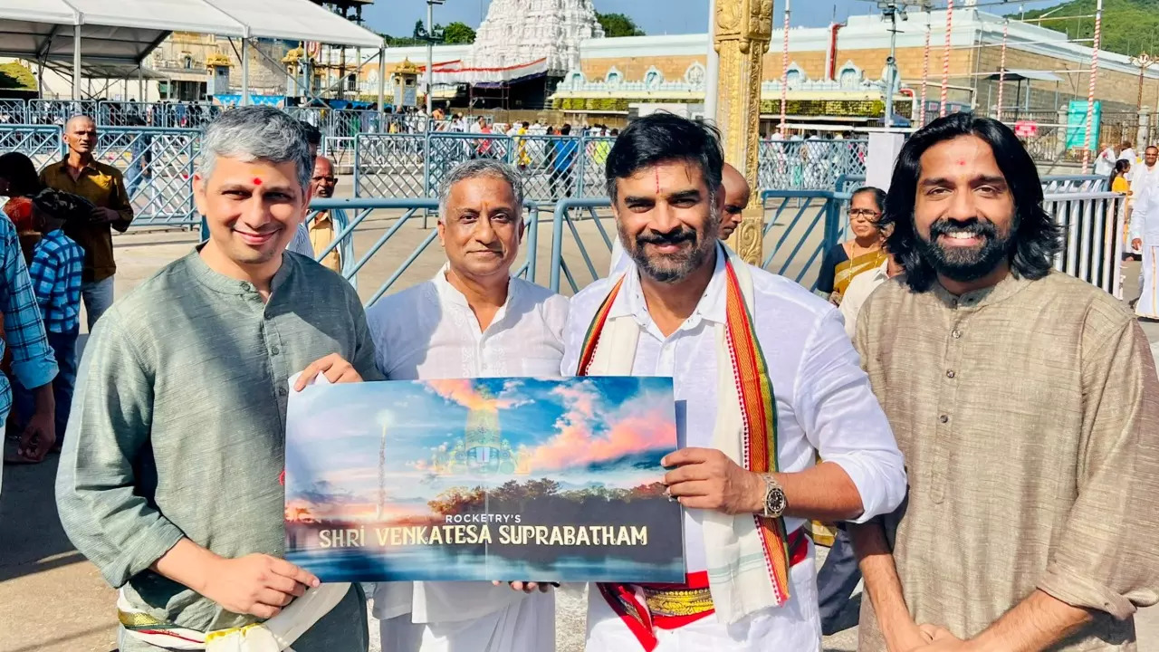 R Madhavan visits Tirupati temple