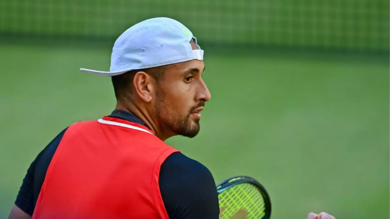 kyrgios usopen Halle QF win