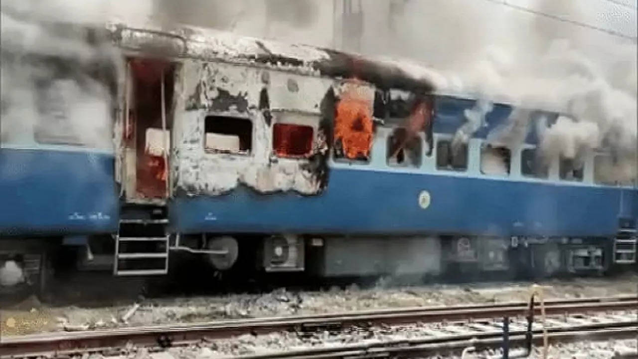 ​Several trains were set on fire this week as anti-Agnipath protests turned violent