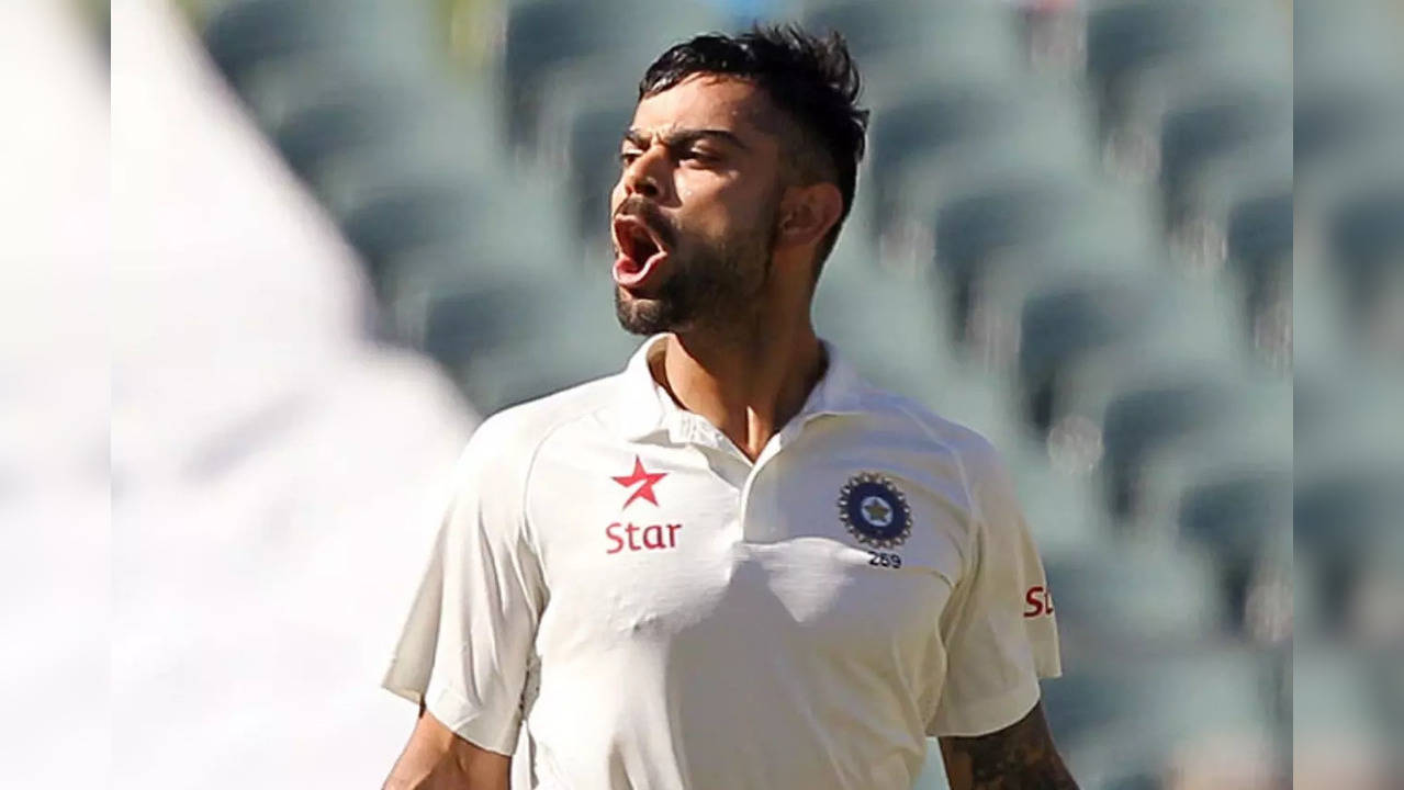 Virat Kohli first Test hudred as Indian Test captain vs Australia in Adelaide 2014