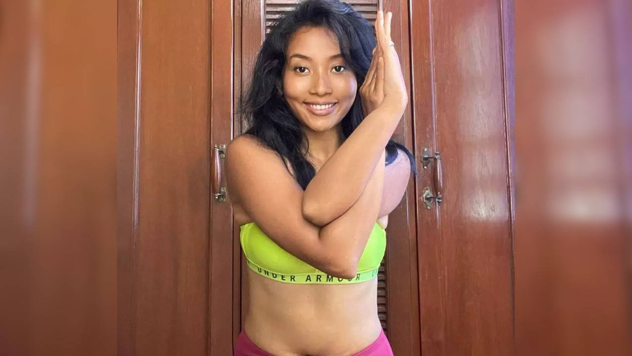 On International Yoga Day, a new video of Ankita Konwar is doing the rounds on social media where she is seen practising an asana with a unique twist. (Photo credit: Ankita Konwar/Instagram)