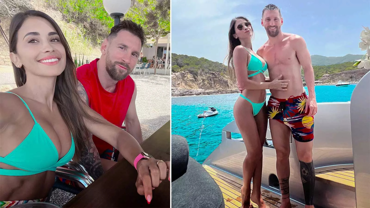 Lionel Messi and his wife Antonella Roccuzzo are holidaying in Ibiza