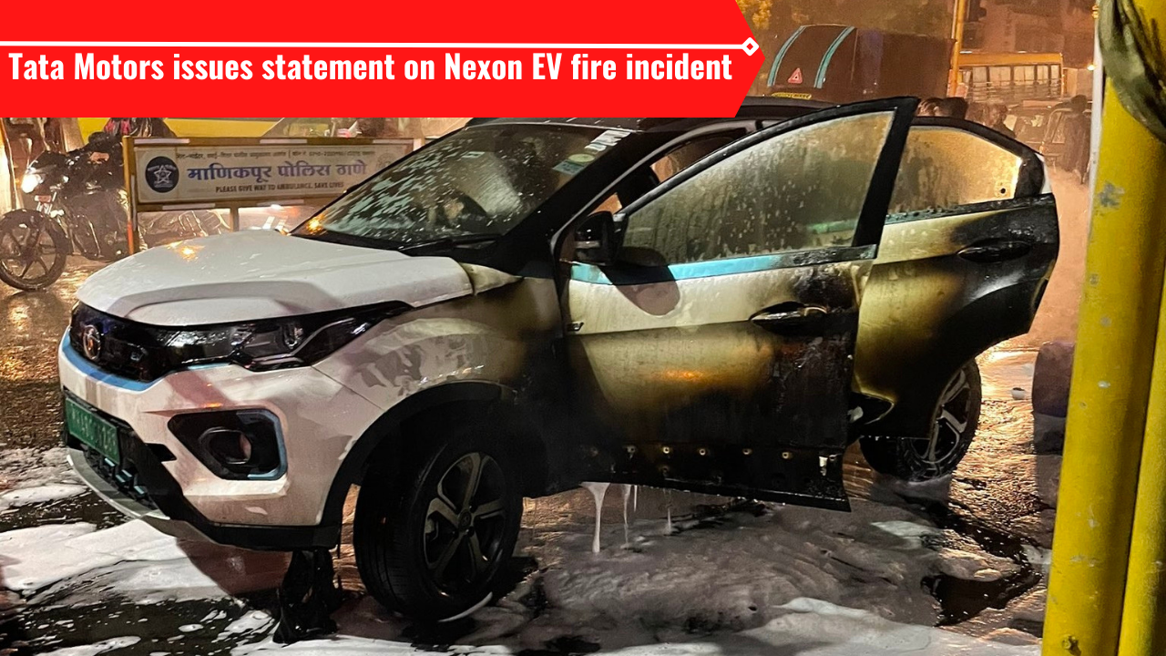 Tata Nexon EV fire incident-Image source - Swapnil V. Nikam/twitter