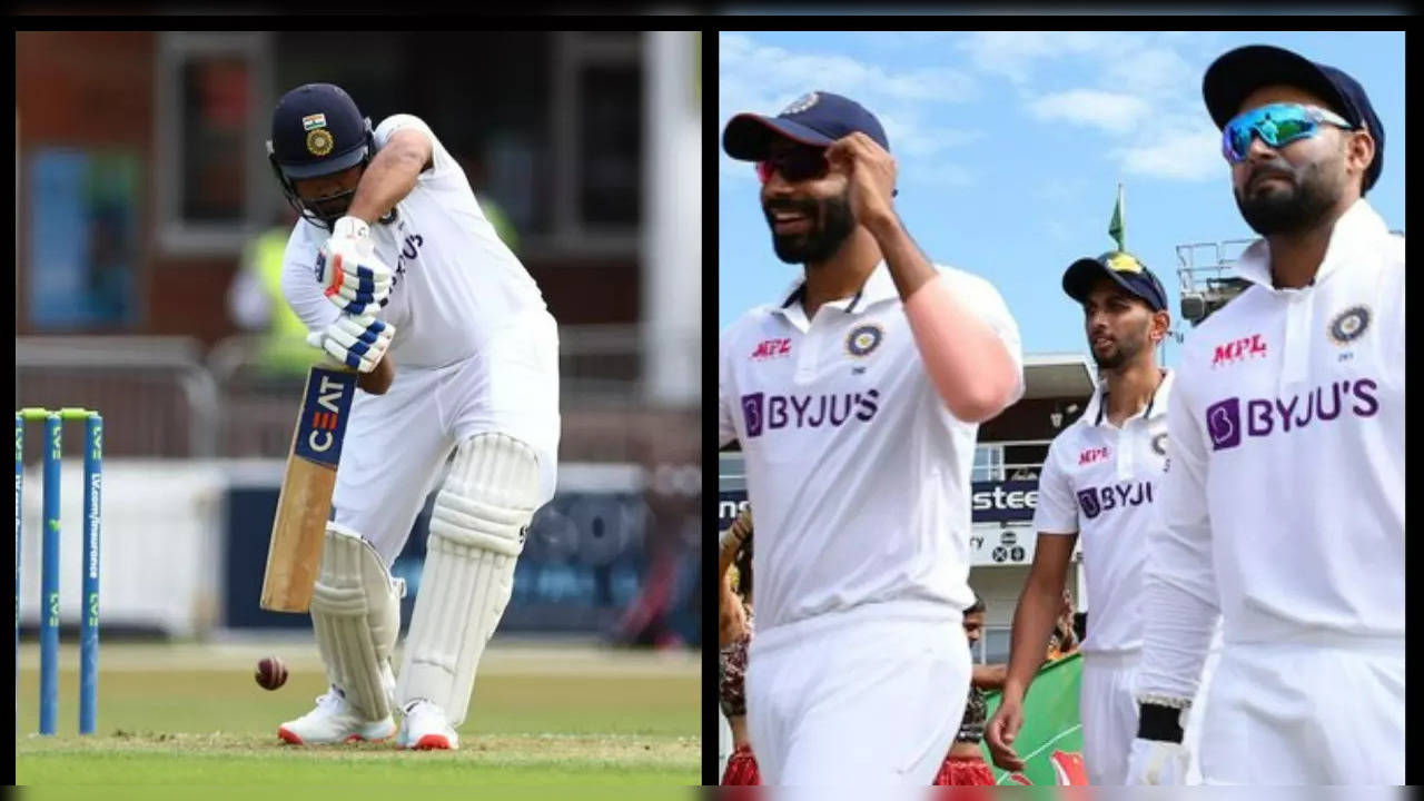 Rishabh Pant and Jasprit Bumrah were seen celebrating Rohit SharmRishabh Pant and Jasprit Bumrah were seen celebrating Rohit Sharma's dismissal with Leicestershire players a's dismissal with Leicestershire players