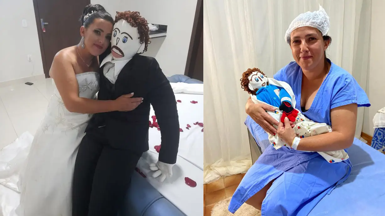 Woman 'marries' ragdoll - and now, they have a 'baby'