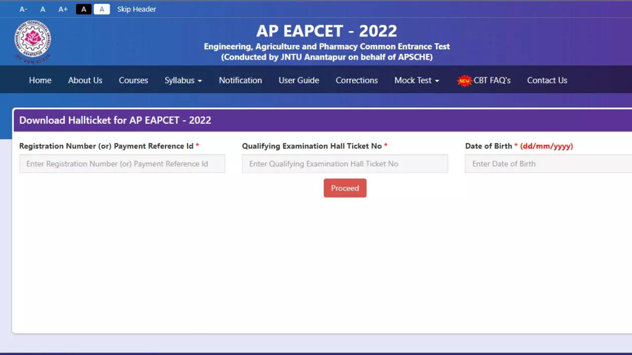 AP EAMCET Hall Ticket 2022 Released, steps on how to download EAPCET