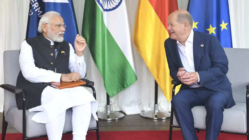 PM Modi meets with Chancellor Olaf Scholz at the G-7 Summit