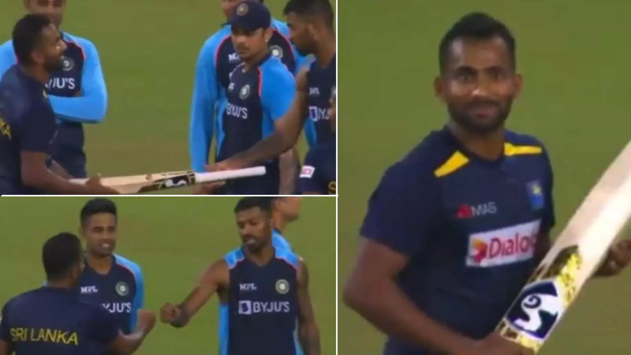 Hardik Pandya had gifted a bat to Chamika Karunaratne last year