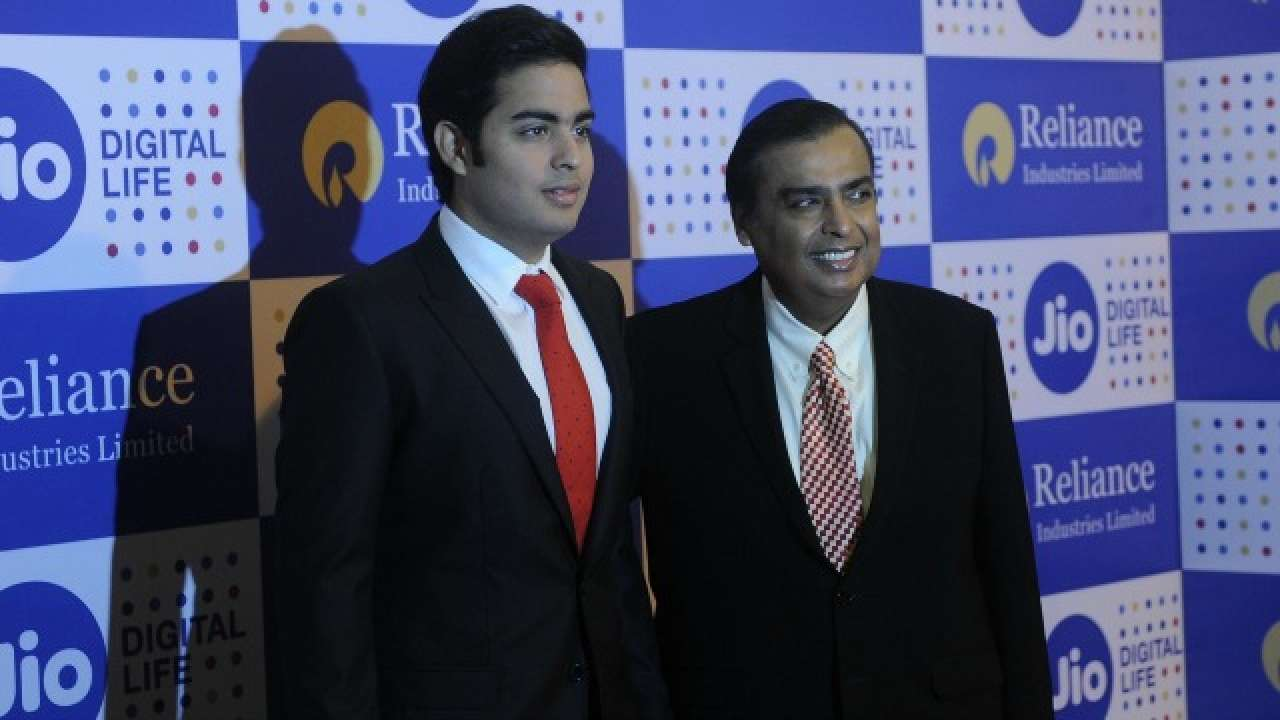 Mukesh Ambani with son Akash