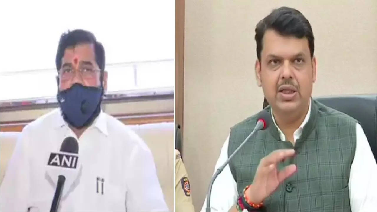 Shiv Sena rebel Eknath Shinde and BJP leader Devendra Fadnavis