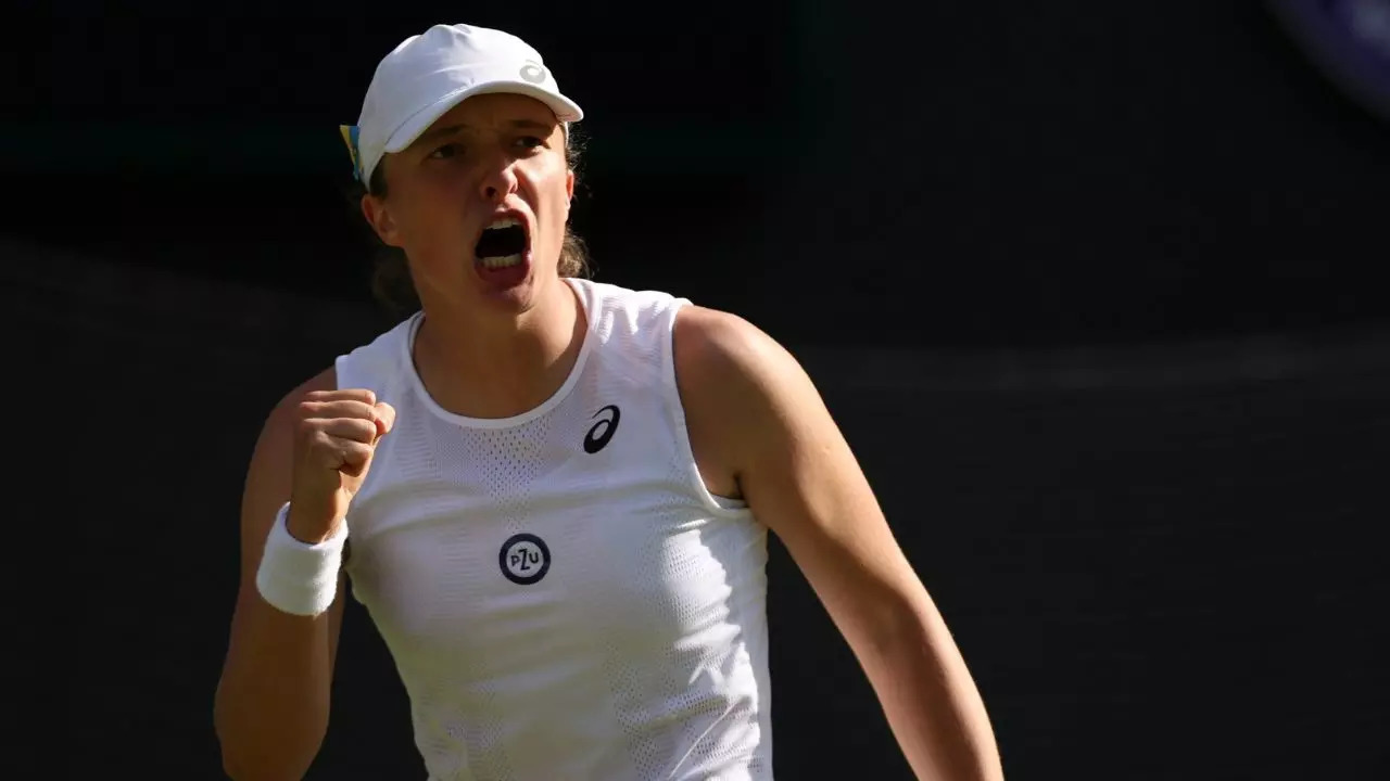 Świątek Wimbledon R64 win WTA