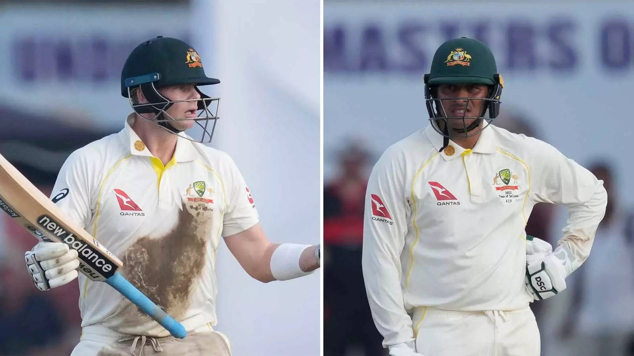 Steve Smith and Usman Khawaja were involved in a mix-up on Day 1 of first Test vs Sri Lanka