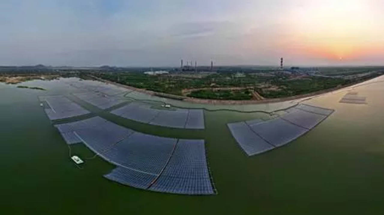 100-MW floating solar project at Ramagundam