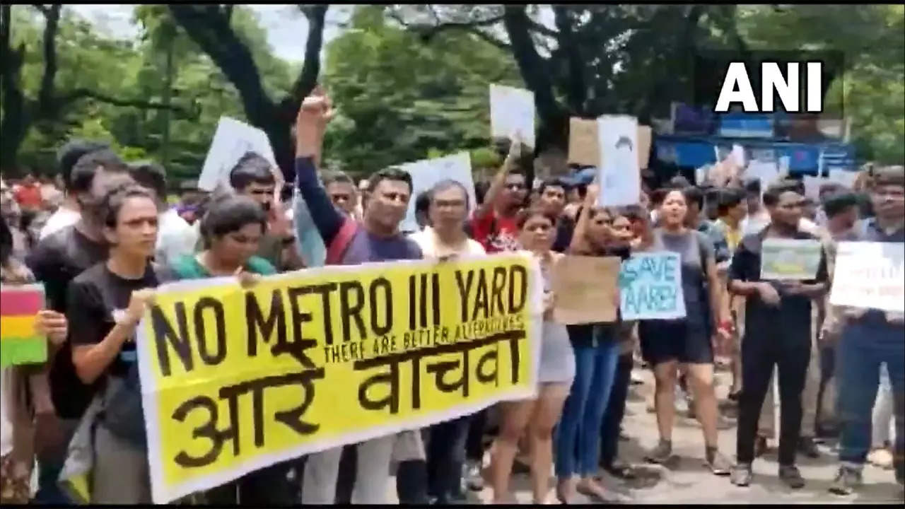 ​Protests underway in Mumbai's Aarey against metro car shed​