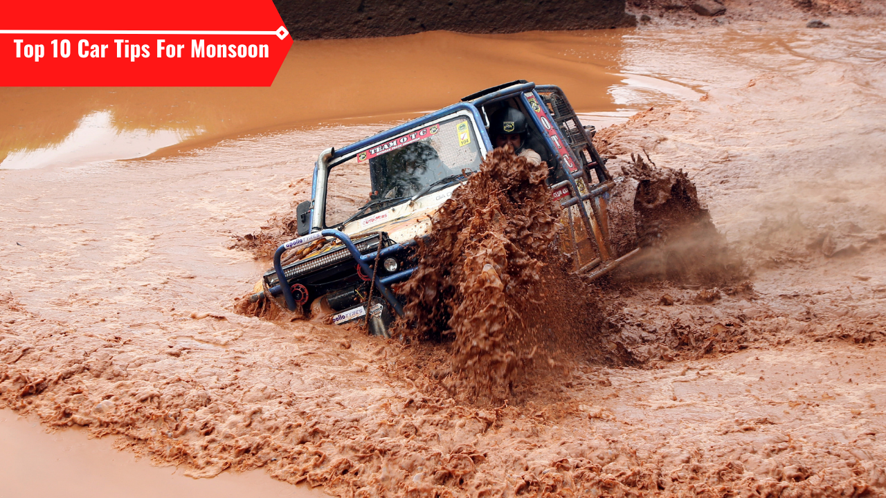 Participant wading through water with his SUV in RFC India
