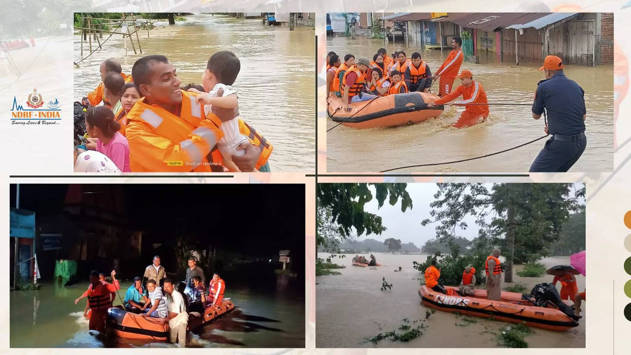 Flood relief NDRF rescue.